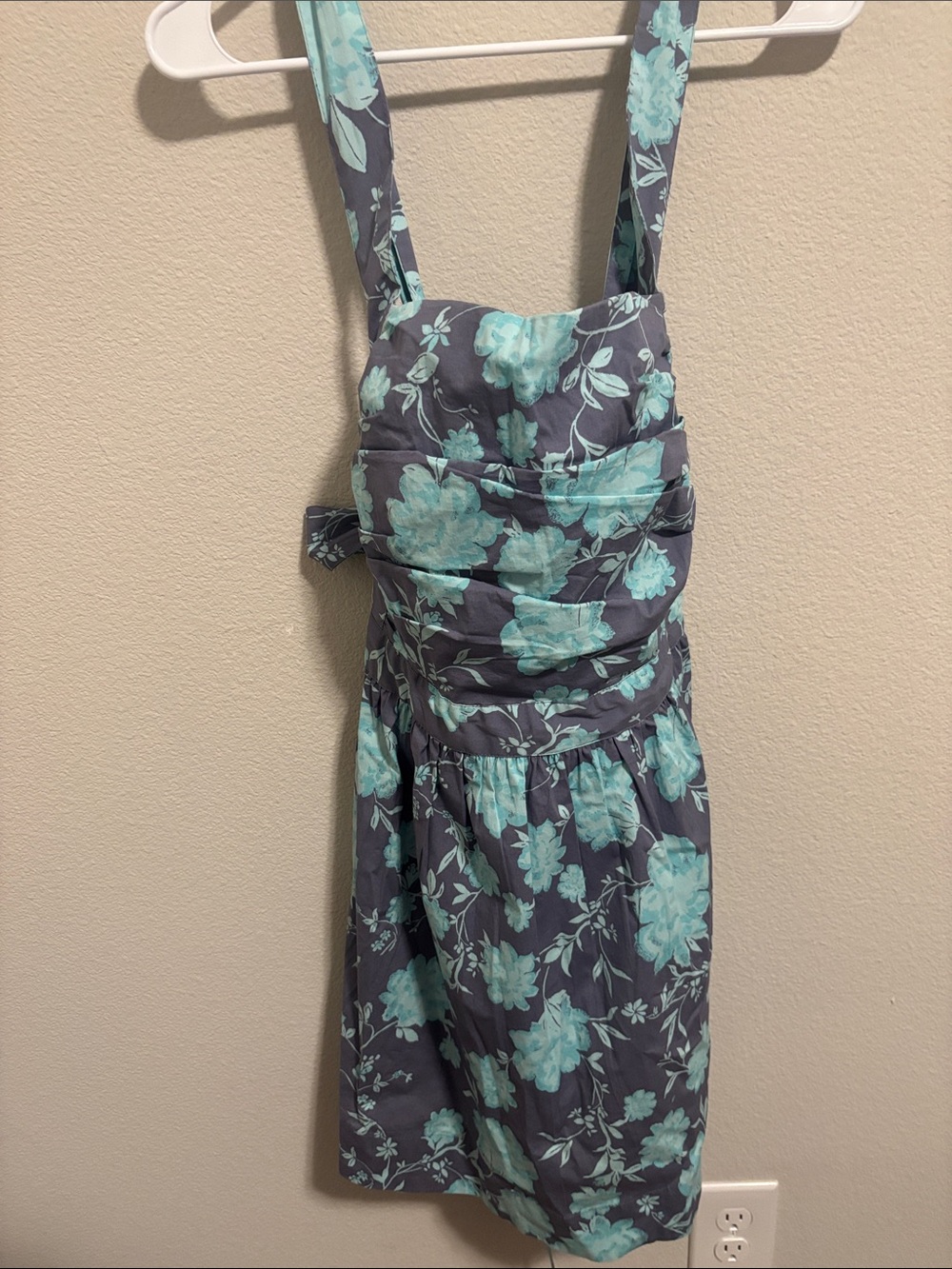 Free People Mint Floral Sundress on Gray
